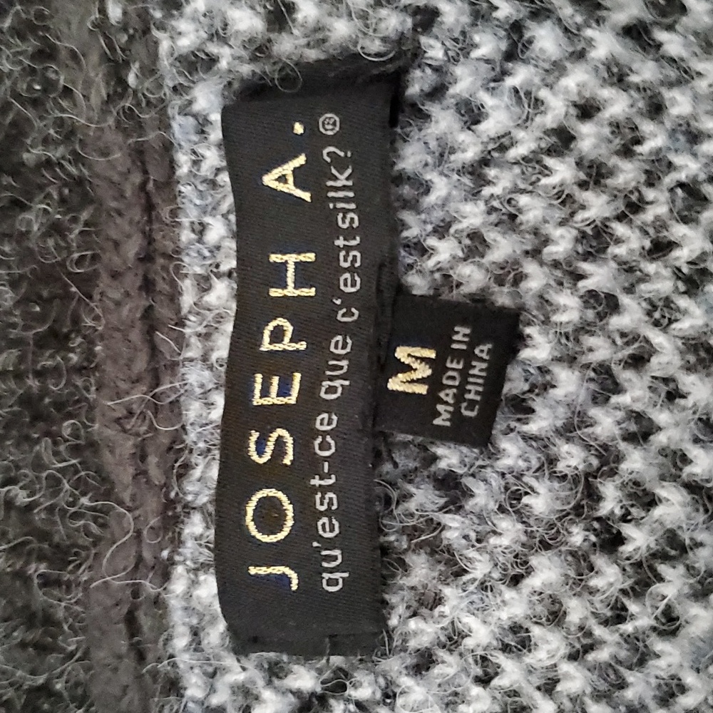 JOSEPH A. Plaid V-Neck Long Sleeve Oversized Sweater SIZE: M - Picture 8 of 9